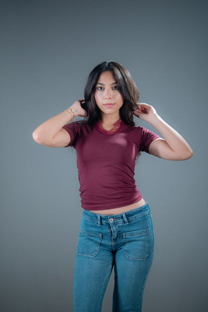Veya Lace V-Neck Top