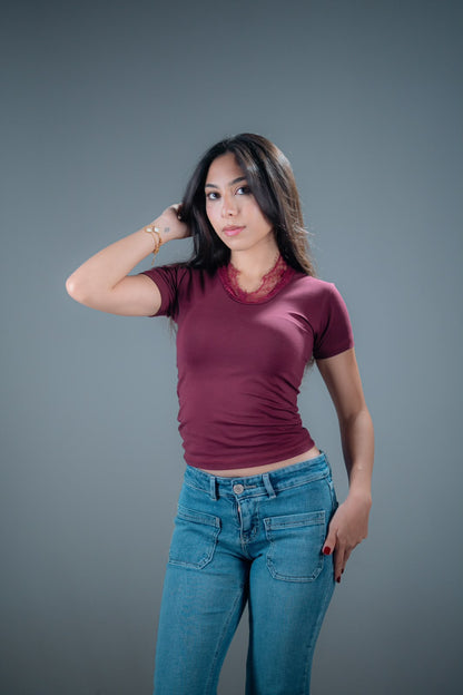 Veya Lace V-Neck Top