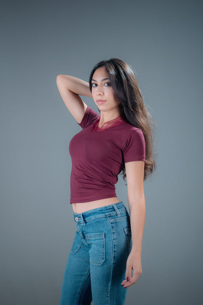 Veya Lace V-Neck Top